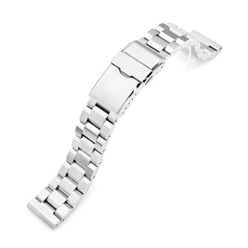 MiLTAT 20mm Hexad Watch�o���h �X�g���[�g�G���h���O�A316L �X�e�����X�X�`�[�� ������o�g���N���X�v