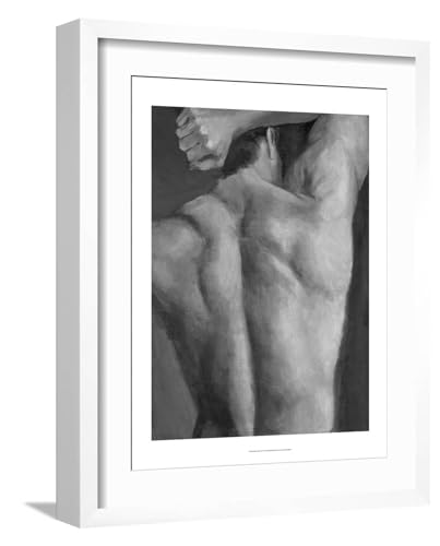Art.com Wall Art Print Male Nude II on White Frame by Ethan Harper, 17" x 21"