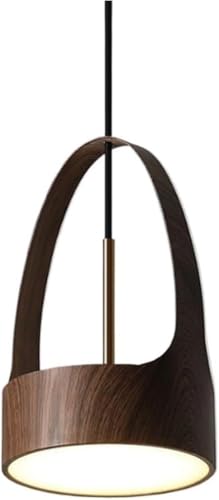 Lampe suspendue ferme bois de noyer pour illuminer une salle à manger