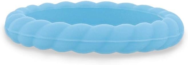 Thorsten Cleo Stackable Twist Silicone Ring for Women Light blue 2mm image 3