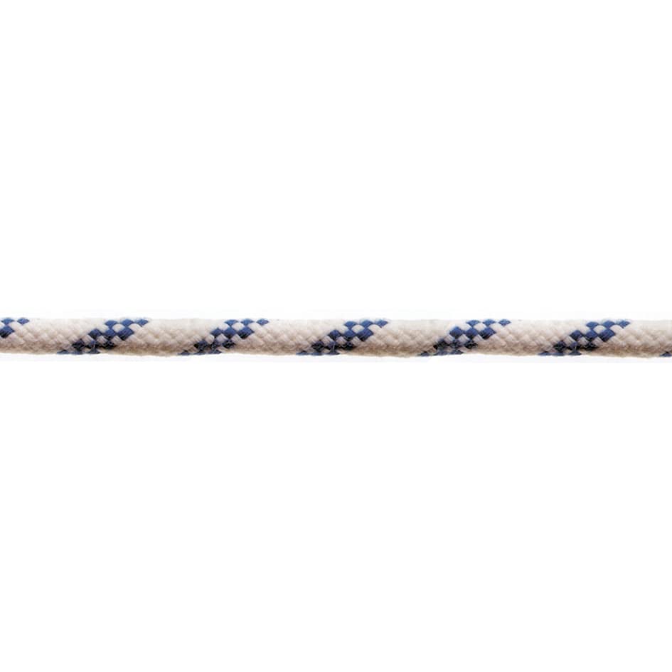 Cuerda de poliéster diámetro 8 mm. blanco/azul 80 m.