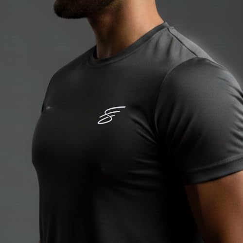 Image of Round Neck Moisture Absorbing Performance Half Sleeve Slim Fit T-Shirt for Men | Quick Dry Technology | Light Weight & Breathable Fabric | Ideal for Indoor & Outdoor Physical Activity