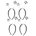 LUOZZY 8 Pcs Elastic Soccer Headbands for Party Festivals Plastic Fashion Hair Accessories Women Girls