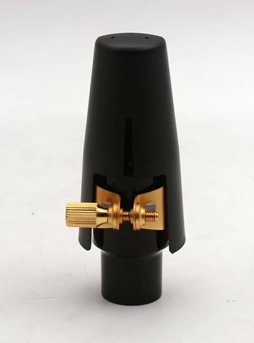 Eastern Music Saxophone Hard rubber mouthpiece Soprano alto Tenor metal ligature Ligature cap (Sandblust gold, Alto MPC)