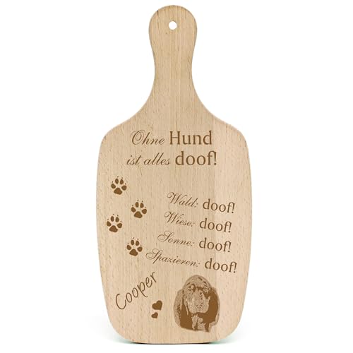 DEKOLANDO Deko Hundeschild Geschenk Hund Black and Tan Coonhound -... Alles Doof- Hundeschilder Hundebesitzer Hundemama Hundepapa Hundeliebhaber Hundehalter