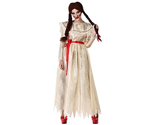 Atosa déguisement poupée porcelaine femme adulte rouge M