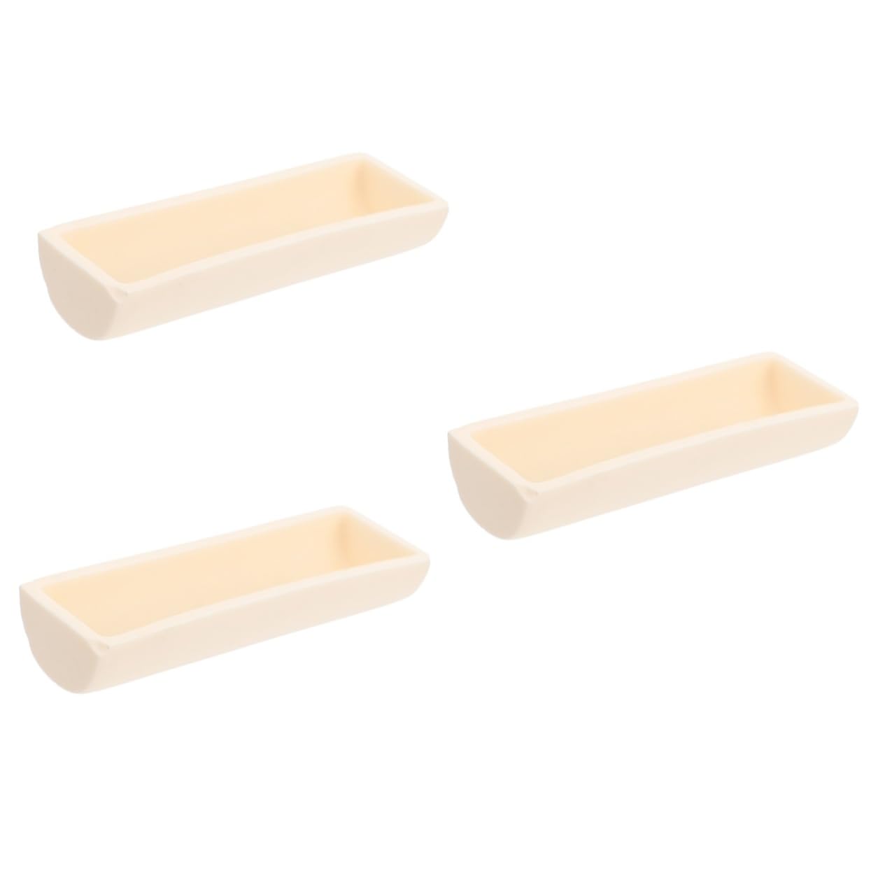 KICHOUSE 3pcs Aluminum Crucible Tube Furnace Semicircle Dish Melting Furnace Equipment