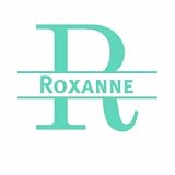 Adesivo per porta con nome - Roxanne - Menta