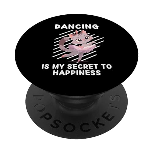 Il simpatico gatto che balla è il mio segreto per la felicità Cat Lover PopSockets PopGrip Intercambiabile