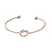 SENFAI Love Knot Bangle Bracelet Simple Knot Bangle Cuffs for Women Stretch Bracelet Gold and Silver Knot Bangles (rose gold)