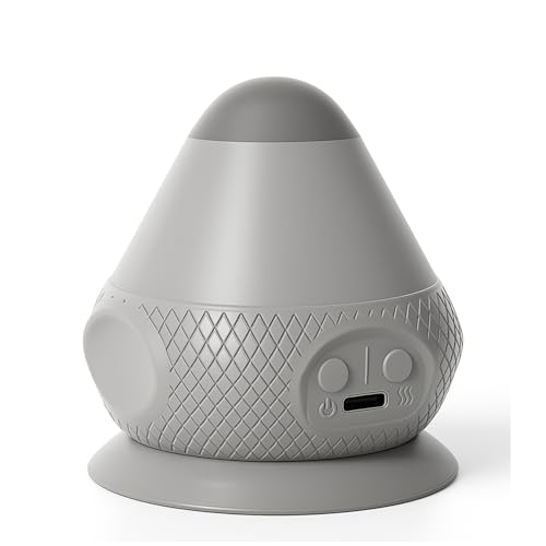 HEZHENG Heated Massage Ball, Deep Tissue Trigger Point Massager with Suction Base, 2 Heat Levels, 2 Vibration Modes, USB-C Rechargeable
