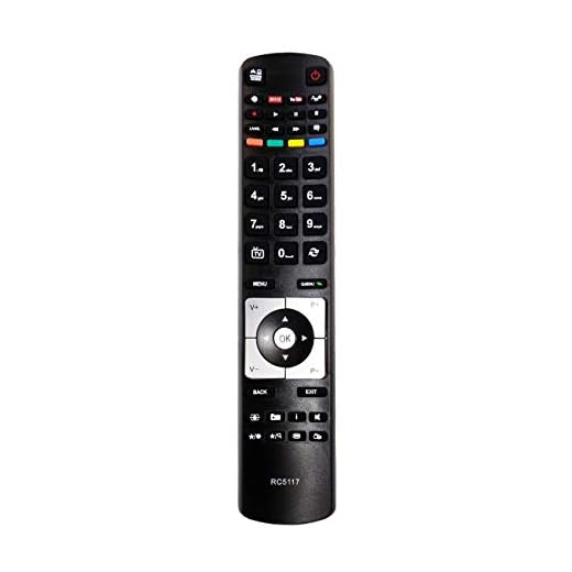 VINABTY RC5117 RC-5117 Ersatz Fernbedienung Passend für Hitachi Telefunken TV 50HYT62U 42HYT42U Sub RM-C3173 RC-5118 RC-5111 RMC3173 RC5118 RC5111