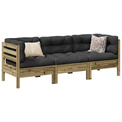 Ensemble de canapés d'extérieur modulable en Bois de Pin Imprégné Durable
