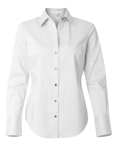 Calvin Klein 13CK018 Women's Cotton Stretch Shirt White 2XL