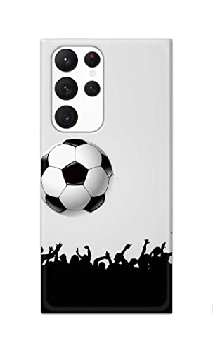 Image of Printed Hard Back Cover Case for Samsung Galaxy S22 Ultra 5G Back Cover (Football Icon) -702