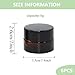 6Pcs 5g/0.17oz Mini Portable Amber Glass Jars with White Inner Liners and Black Lids Empty Refillable Makeup Storage Container Bottle Cans Dispenser for Lotion Cream Lip Balm