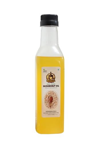 Image of Sarv Matrikaa Natural Pure Wood Pressed Groundnut Oil 500-ML | 100% Natural, Peanut Oil for Cooking & Frying | Rich in Nutrients