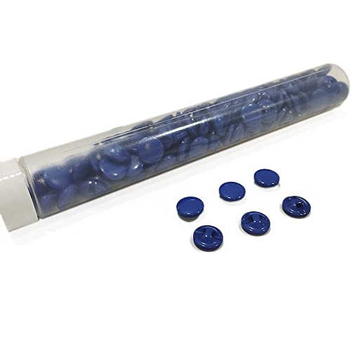 Nazareno Button Semi Dial Blue Resin Button, 144pcs/Tube, 13 Colors and 4 Sizes to Choose from, Craft, Sewing, Crafts