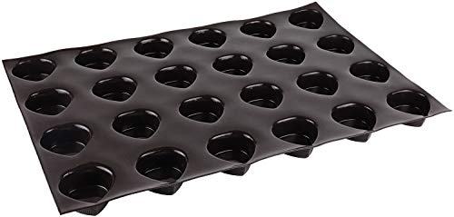 Sasa Demarle FP 1750 Flexipan Origine Silicone-Fiberglass Baking Mold with 24 Chestnut-Shaped Cavities, Each 2.51 Inch x 2.51 Inch x 1 Inch High