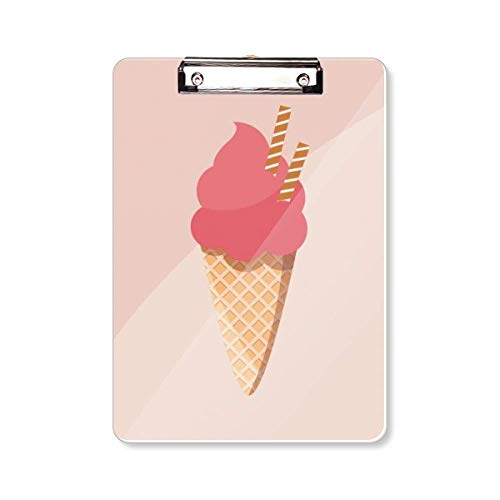 Crème glacée porte-bloc A4 rouge pour écrire facilement debout sans table ni support rigide
