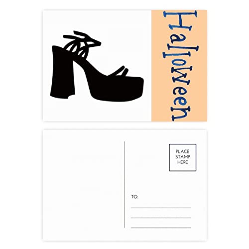Cartes postales d'Halloween talons hauts noir lot de 20 pour surprendre vos amies