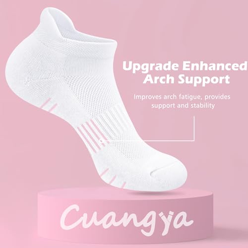 Ankle Socks Women Athletic No Show Socks Running Comfort Cushioned 5-Pairs3