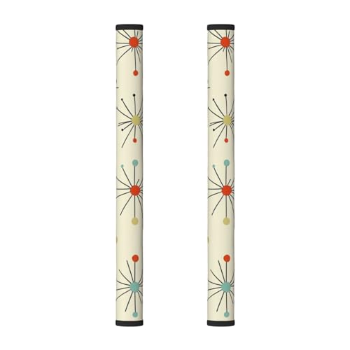 Mid Century Fifties Modern Atomic Retro Refrigerator Door Handle Covers, Fridge Handle Cover, Washable Kitchen Appliance Handles Decor Protector Keep Your Kitchen Appliance Clean From Food Stains