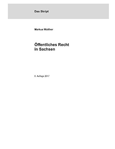 Preisvergleich Produktbild Öffentliches Recht in Sachsen