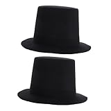 TOYANDONA 2 Stück Teiliges Mini Filzhut DIY Bastelhut Schwarz für Puppenhandwerk Stilvolle Kleine...