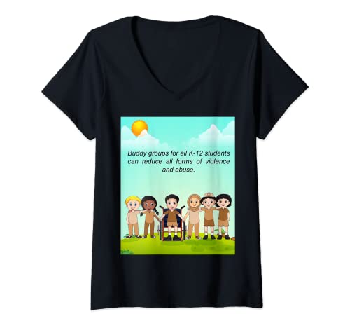 Damen Honest Expressions Tees Buddy Groups Tee Shirt T-Shirt mit V-Ausschnitt