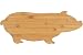 Totally Bamboo Pig Shaped Bamboo Wood Cutting Board and Charcuterie Board