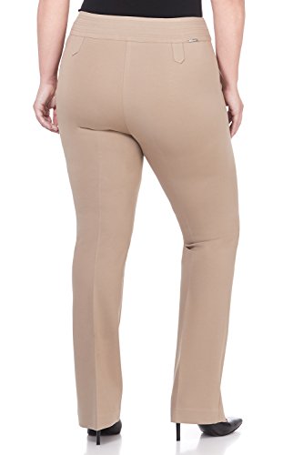 Image of Rekucci Curvy Woman Secret Figure Knit Bootcut Plus Size Pant w /Tummy Control