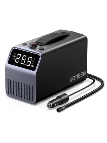 يوجرين منفاخ اطارات محمول بتيار مستمر 12 فولت، ضاغط هواء مع ...