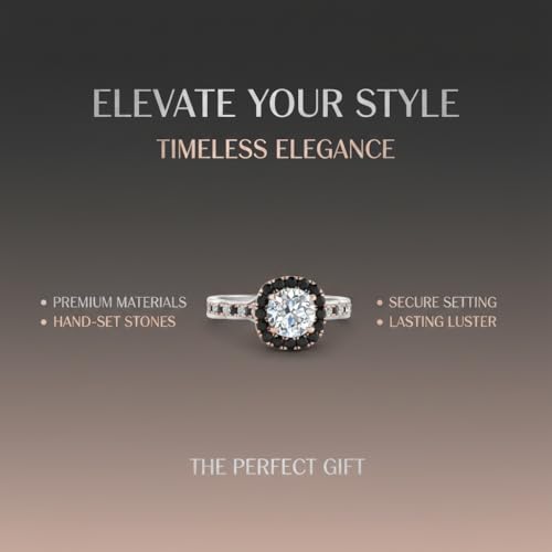 Image of Choose Your Gemstone Cathedral Halo Two Tone Engagement Ring 925 Sterling Silver Round Shape Halo Engagement Rings Lightweight Office Wear Everyday Gift Jewelry US Size 4 to 12