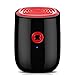HBBOOI Domowy inteligentny osuszacz elektryczny, pojemność 800 ml Przenośny cichy kompaktowy mini osuszacz o pojemności do (2 5 Q Ft), czarny czerwony