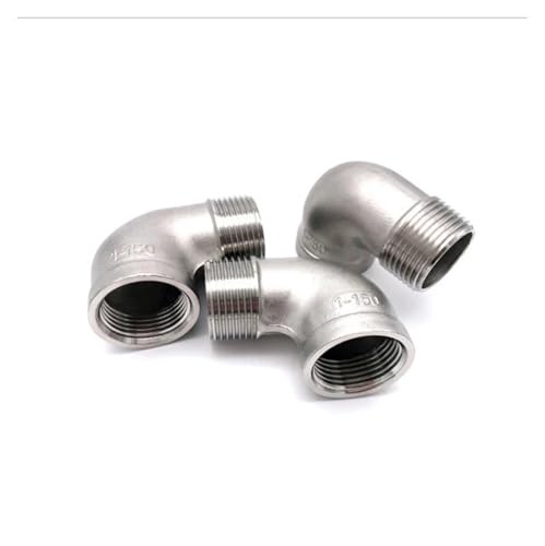 Raccord inox 304 coude 90 mâle femelle DN40 pour tuyauterie haute résistance