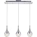 Elegant Lighting Amherst Collection LED 3-Light Chandelier 24in x 4in x 9in Chrome Finish