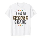 Team Second Grade Leopard Print Teacher 2nd Back to School T-Shirt