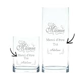 vase moda daum Vase en verre épais transparent (5mm d'épaisseur) personnalisé et gravé dans notre Atelier en Normandie