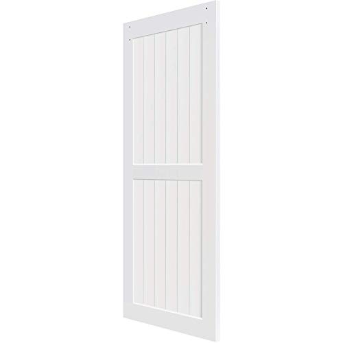 Kimberly Bay 2-Panel White Solid Core Pine Barn Door Slab (83.5X30) #TOP2