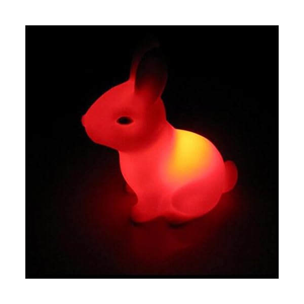 Novelty Children Kid Favor Gift Toy Cartoon Animal Rabbit Sleep Led Table Night Light Rabbit Lamp Color Changing - Image 9
