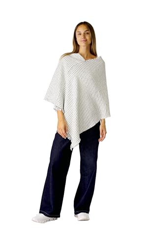 Image of Women's Shawl Wrap Poncho Ruana Cape Cardigan Sweater Open Front for Fall Winter Spring