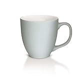 Mahlwerck XXL Jumbotasse, Große Porzellan Kaffee-Tasse mit matter Soft-Touch Oberfläche, Soft Hell-grau, 400-450ml