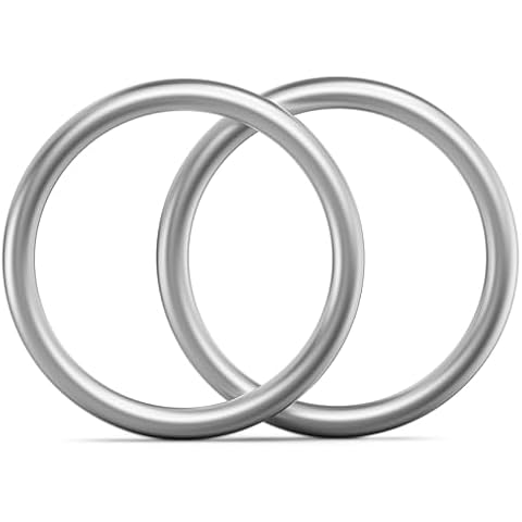 BEYOURD 3 1/8 inch Metal O Rings, Stainless Steel Round Ring Buckles, Solid Welded Metal ring for Dog Collars, Macrame, Hanging Strap Slings Cover