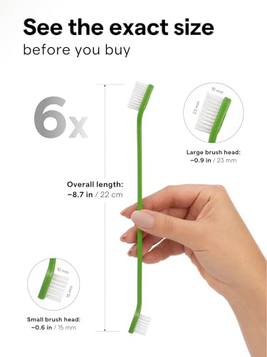 Pet Toothbrush Set of 6 for Dogs & Cats - Dual-Head Dog Toothbrush with Soft Nylon Bristles - Long Handle for Daily Dental Care - Home Use Toothbrush Pack for Small to Large Pets - eBook Guide - Image 8
