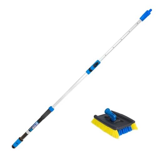 Unger Lock-On Deck Brush with Telescopic Pole