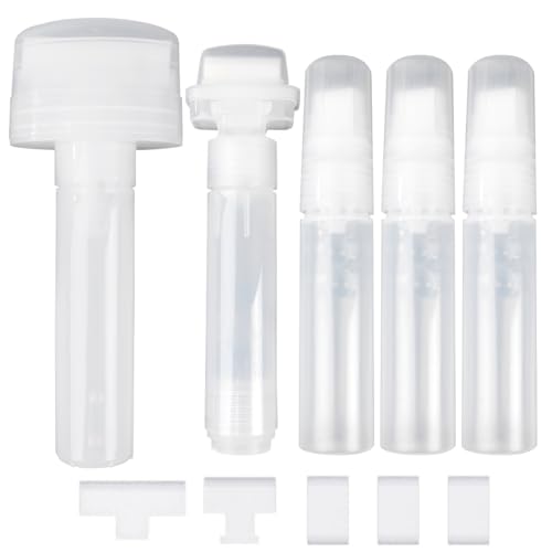 Hsthe Sea Paquete de 5 marcadores de Grafiti, marcadores de Pintura Recargables, rotuladores de Pintura acrílica para Paredes, Kit de Manualidades con 5 Cabezales de Repuesto (50 mm, 30 mm, 15 mm)