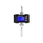 Hyindoor 1000KG 2000LBS Aluminum Digital Crane Scale Heavy Duty Compact Hanging Scale(Black)