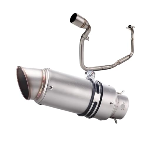 オートバイのエキゾーストパイプ のために ベネリ のために TNT125 TNT135 2016-2022 オートバイエスケープフロントリンクパイプ オートバイ排気マフラーパイプ(Silver-A)