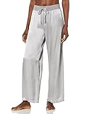 PJ Harlow Women's Jolie Satin Pant, Dark Silver, Large